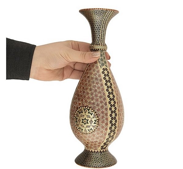 inlaid flower vase,persian inlaid flower vase,flower pot,persian flower pot,persian flower vase,iranian flower vase,persian flower pot,flower pot,inlay flower pot