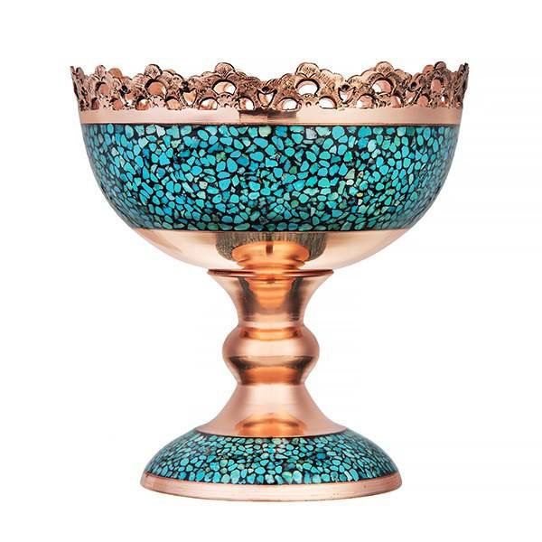 Iranian Turquoise Handicraft Copper Bowl 11 CM Height,persian Turquoise,iran Turquoise,blue Turquoise