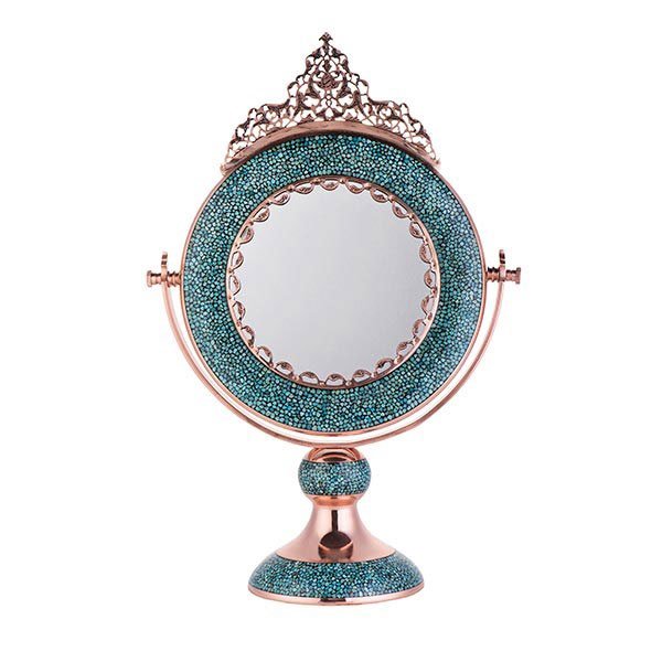 Persian Turquoise Handicraft Copper Mirror 47 CM Height,Turquoise handcrafts,handcrafts Turquoise,Turquoise hand
