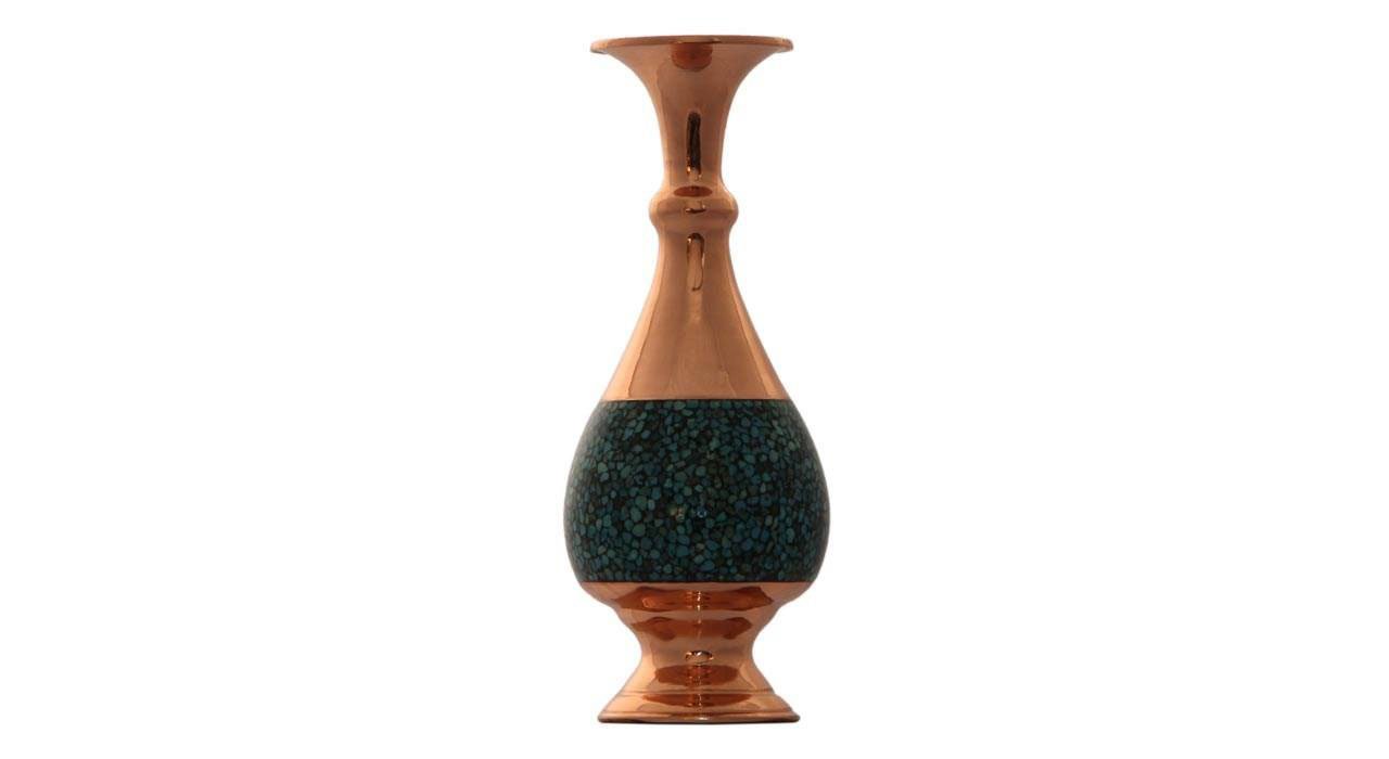 Persian Turquoise Handicraft Copper Pot Model MFZ6 20 CM Height,Turquoise miror,Turquoise decoration,Turquoise,iranian Turquoise