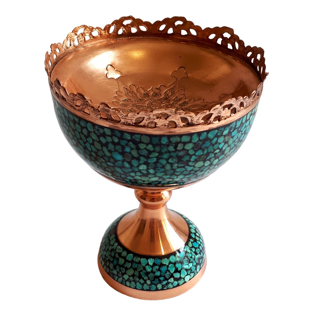 Persian Turquoise Handicraft Copper Bowl Model 6671,Turquoise cost,Turquoise handcrafts,handcrafts Turquoise