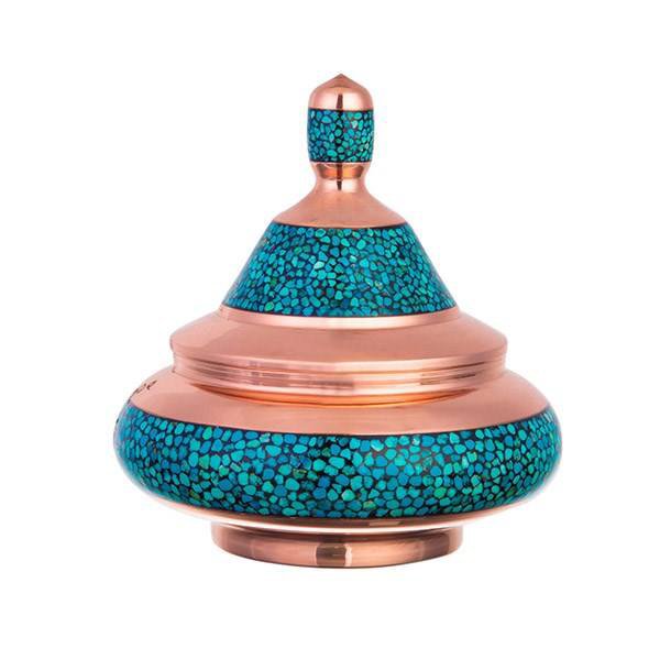 iranian Turquoise Handicraft Copper Container 19 CM Height,Turquoise decoration,Turquoise,iranian Turquoise