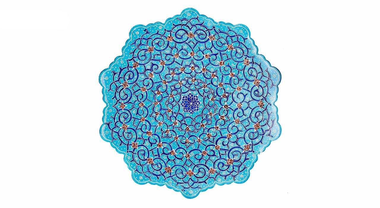 Persian Enamel Handicraft Dish Model 170101,blue enamel,dish enamel,enamel plate