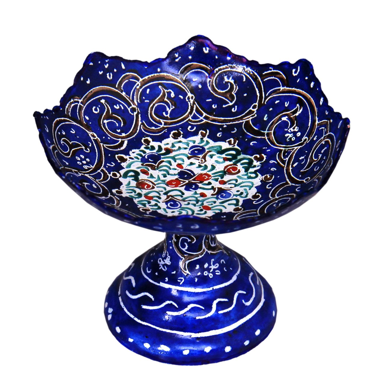 Iranian Enamel Handicraft Bowl Model 10154-1,plate of enamel,persian enamel,enamel of plate