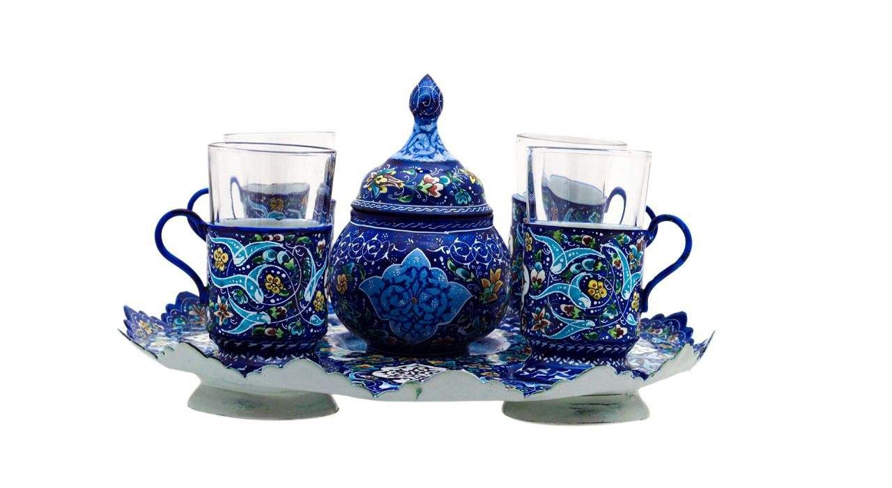 Iranian Enamel Handicraft Tea Set Model 102-18-8,enamel,buy enamel pots,enamel prices