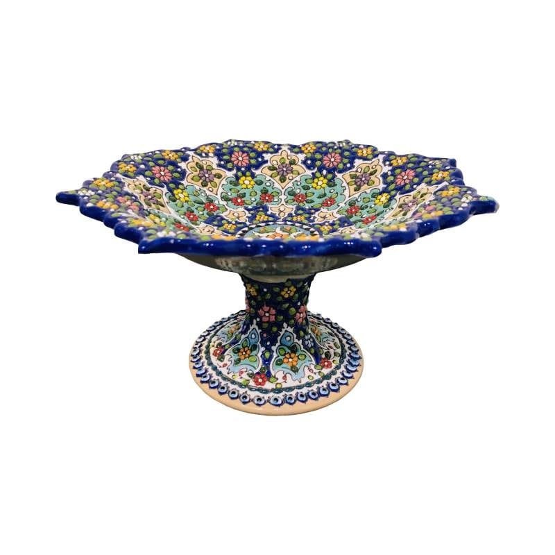 Iranian Enamel Handicraft Dish Angel Design Model Sh02,enamel plate,plate of enamel,persian enamel,enamel of plate