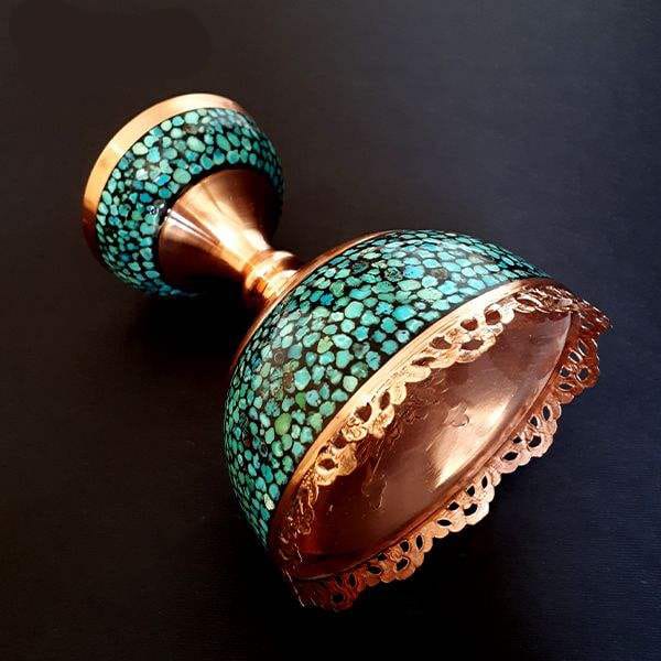 Persian Turquoise Handicraft Copper Bowl Model 6671,Turquoise cost,Turquoise handcrafts,handcrafts Turquoise