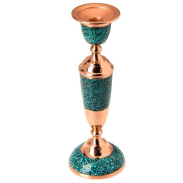 Persian Turquoise Handicraft Copper Candlestick 24 CM Height,Turquoise plate,Turquoise miror,Turquoise decoration,Turquoise