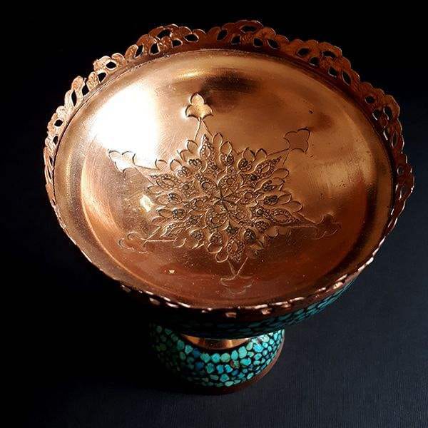 Persian Turquoise Handicraft Copper Bowl Model 6671,Turquoise cost,Turquoise handcrafts,handcrafts Turquoise