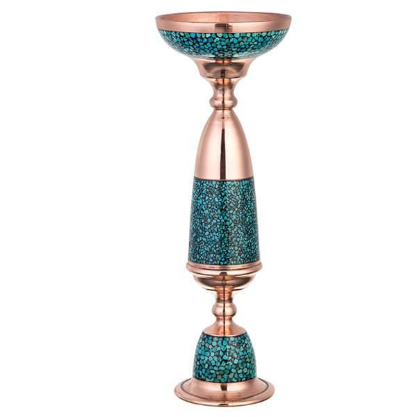 Persian Turquoise Handicraft Copper Candlestick 24 CM Height,Turquoise plate,Turquoise miror,Turquoise decoration,Turquoise