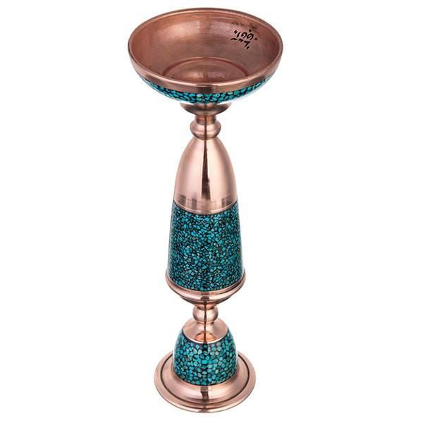 Persian Turquoise Handicraft Copper Candlestick 24 CM Height,Turquoise plate,Turquoise miror,Turquoise decoration,Turquoise