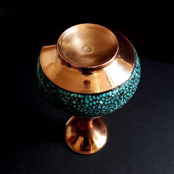 Persian Turquoise Handicraft Copper Pot Model 6671,Turquoise shop,Turquoise eshop,Turquoise price