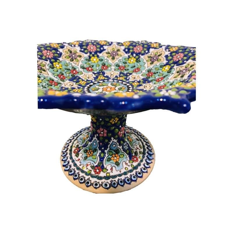 Iranian Enamel Handicraft Dish Angel Design Model Sh02,enamel plate,plate of enamel,persian enamel,enamel of plate