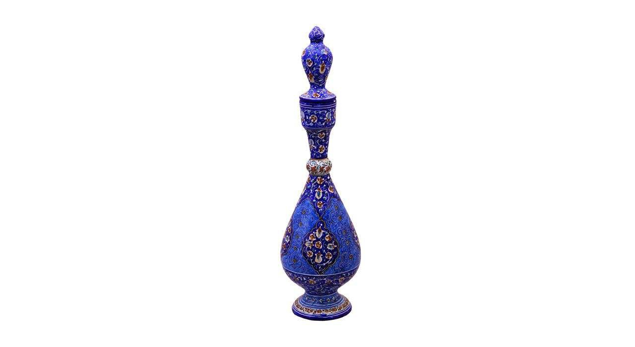 Iranian Enamel Handicraft Glasses and Pitcher Collection Model 10130,shopping iranian handicrafts,persian enamel,blue enamel