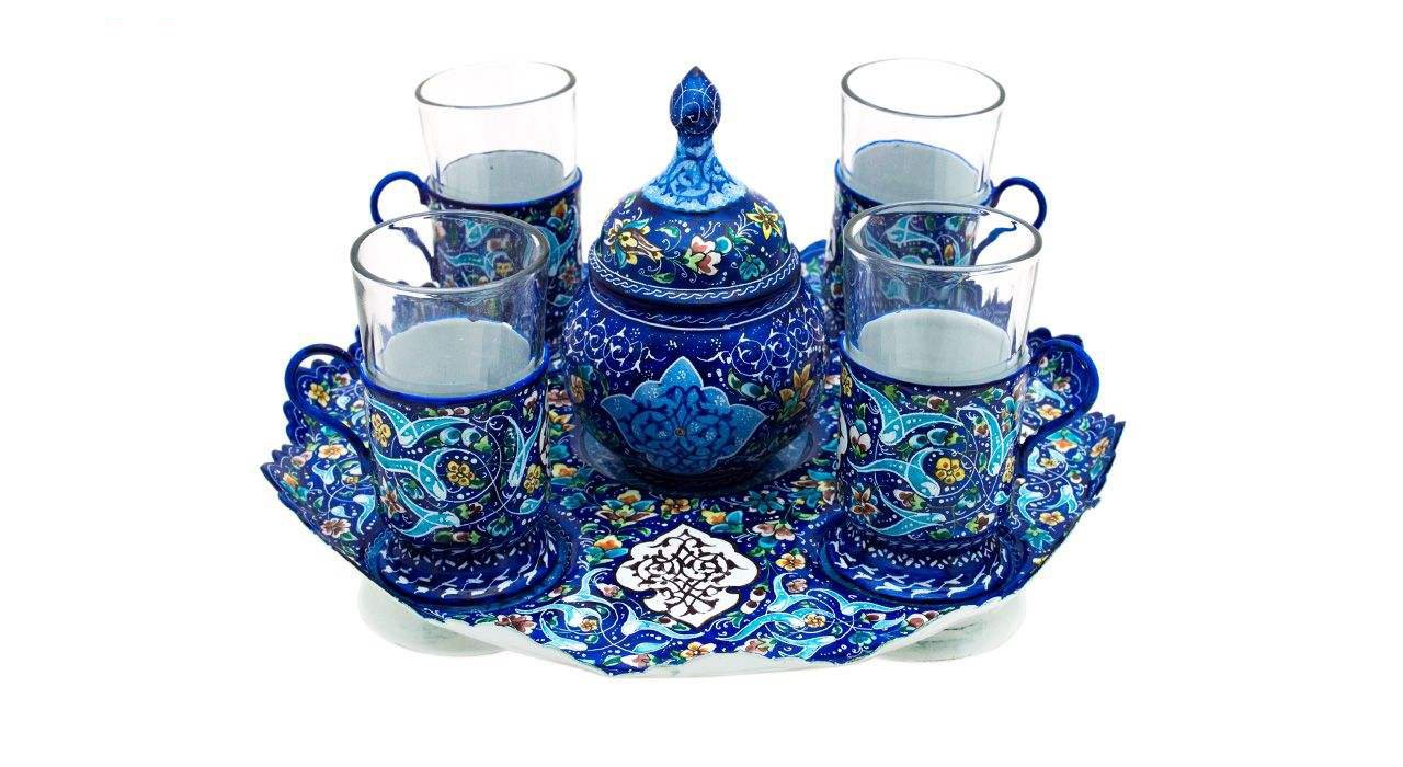 Iranian Enamel Handicraft Tea Set Model 102-18-8,enamel,buy enamel pots,enamel prices