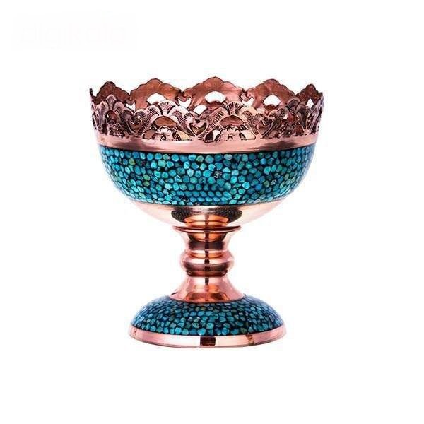Iranian Turquoise Handicraft Copper Bowl 16 CM Height Code 2,Turquoise stone,Turquoise handicrafts,Turquoise handicraft,buy Turquoise