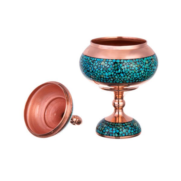 Iranian Turquoise Handicraft Copper Container Medium Size,Turquoise mashhad,Turquoise isfhan ,neyshabor Turquoise