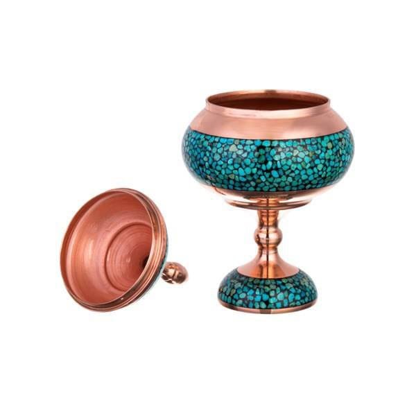 Iranian Turquoise Handicraft Copper Container Small Size,Turquoise stone,Turquoise handicrafts,Turquoise handicraft