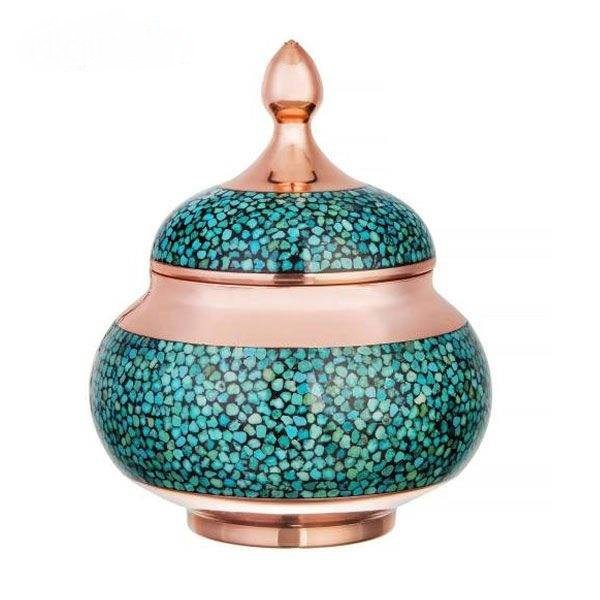 Iranian Turquoise Handicraft Copper Container,handcrafts Turquoise,Turquoise hand,Turquoise blue stone,Turquoise souvenir
