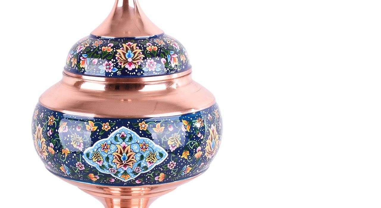 Persian Enamel Handicraft Container Shokoofeh Baran Design,iranian souvenir,iranian handicrafts,persian handicrafts