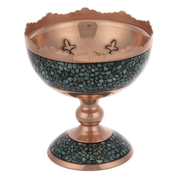 Persian Turquoise Handicraft Copper Bowl 9 CM Height,Turquoise plate,Turquoise miror,Turquoise decoration