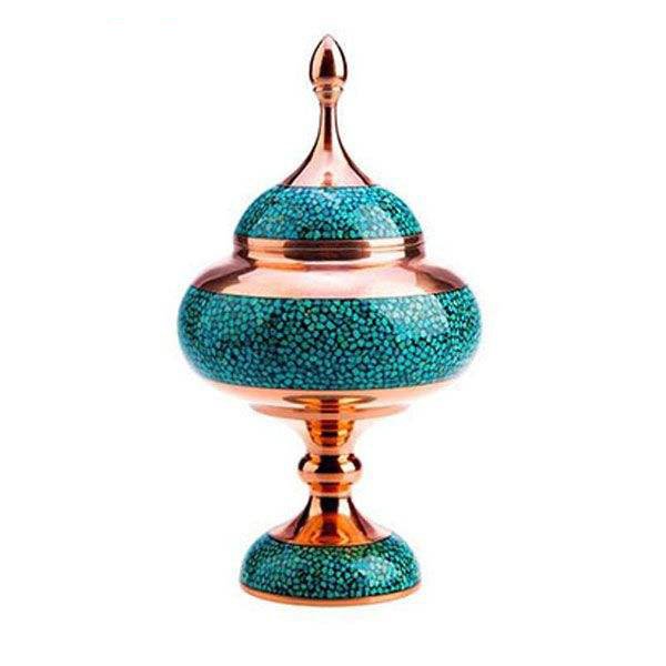 Persian Turquoise Handicraft Copper Container 30 CM Height Model 014,Turquoise importer,Turquoise exporter,Turquoise iran,Turquoise persian