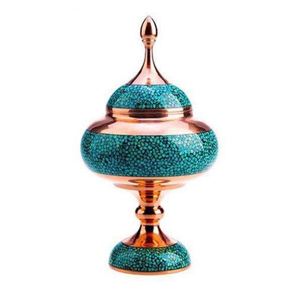 Persian Turquoise Handicraft Copper Container Model 010,Turquoise plate,Turquoise miror,Turquoise decoration,Turquoise,iranian Turquoise