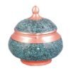 Persian Turquoise Handicraft Copper Container Model 1113,Turquoise jar,Turquoise plate,Turquoise miror,Turquoise decoration