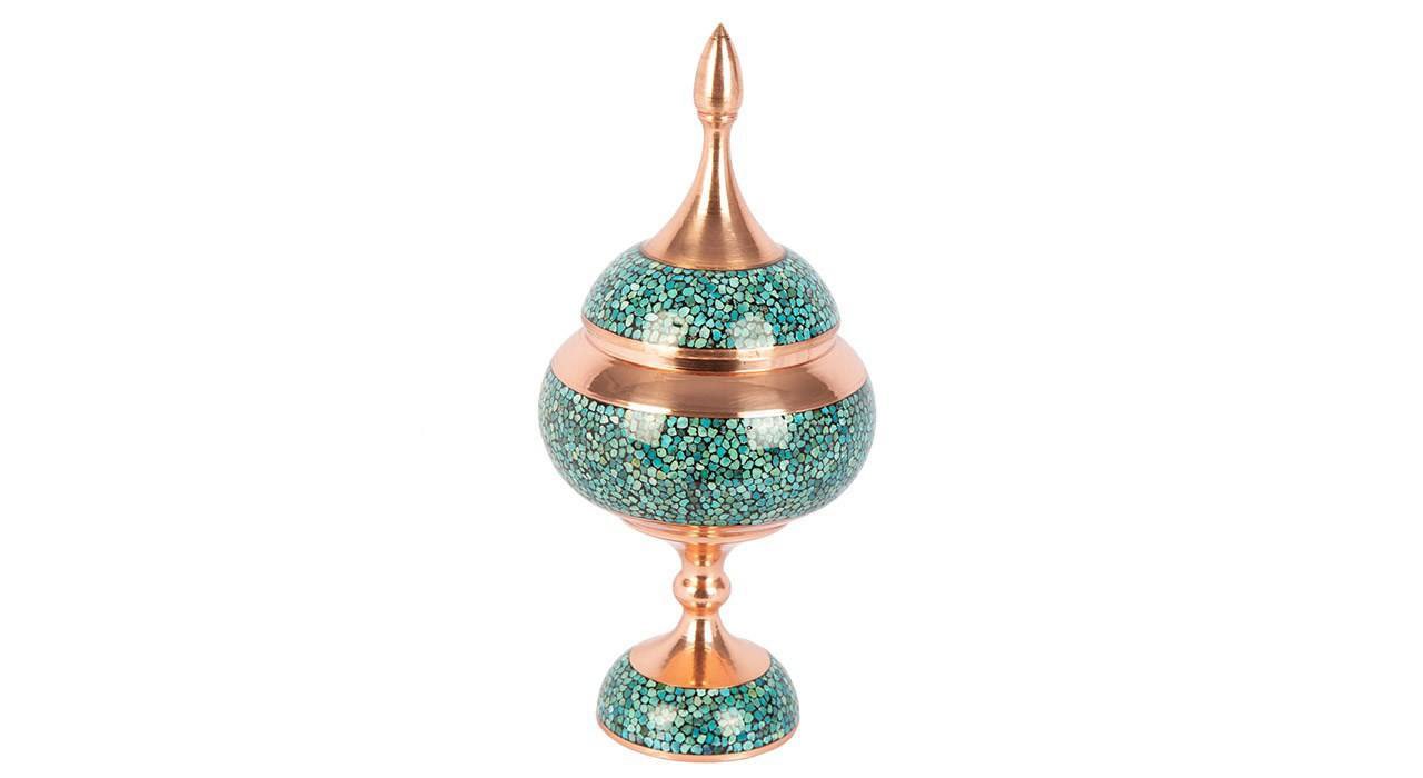 Persian Turquoise Handicraft Copper Container Model 1381,buy Turquoise,purchase Turquoise,Turquoise seller