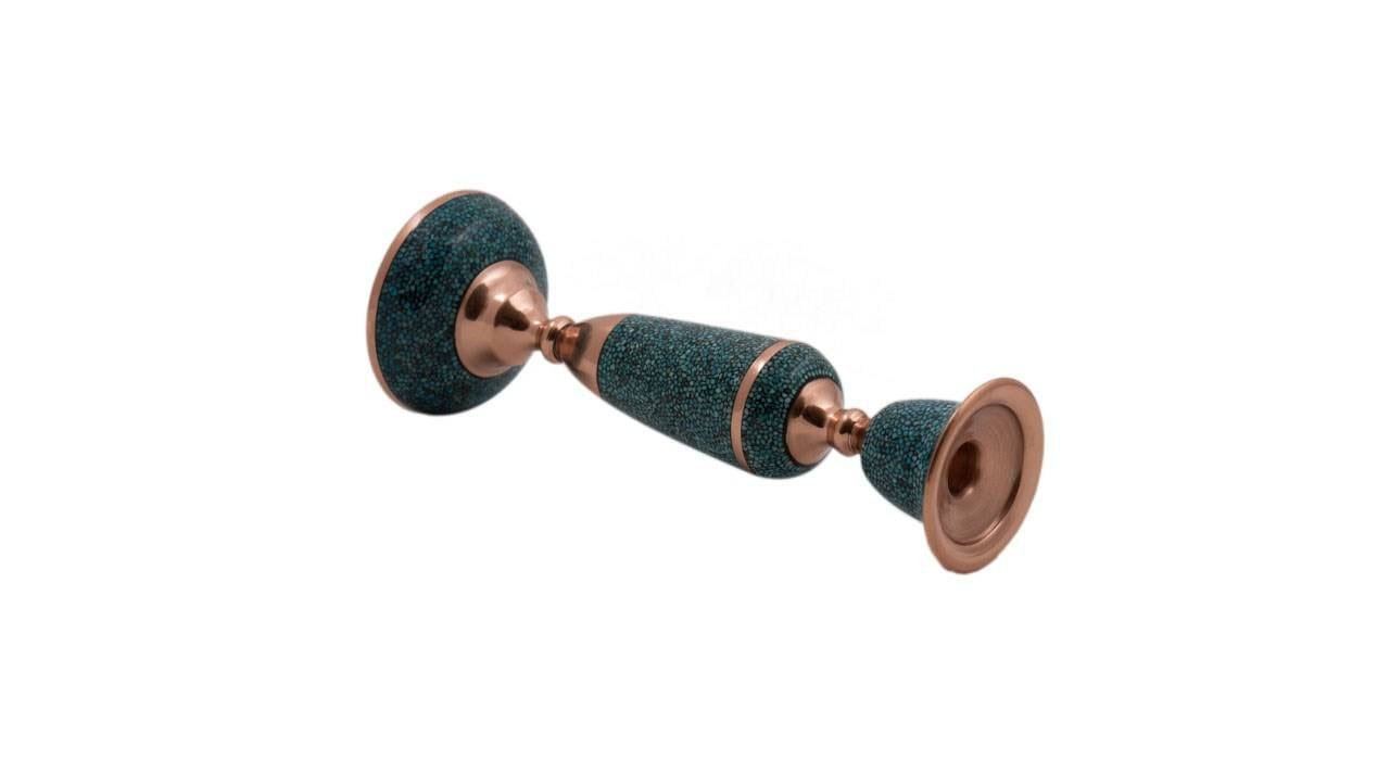 Persian Turquoise Handicraft Copper candlestick 25 CM Height,Turquoise cost,Turquoise handcrafts,handcrafts Turquoise