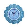 Persian Enamel Handicraft Clock Khatati Design,shopping iranian handicrafts,persian enamel,blue enamel,dish enamel,enamel plate