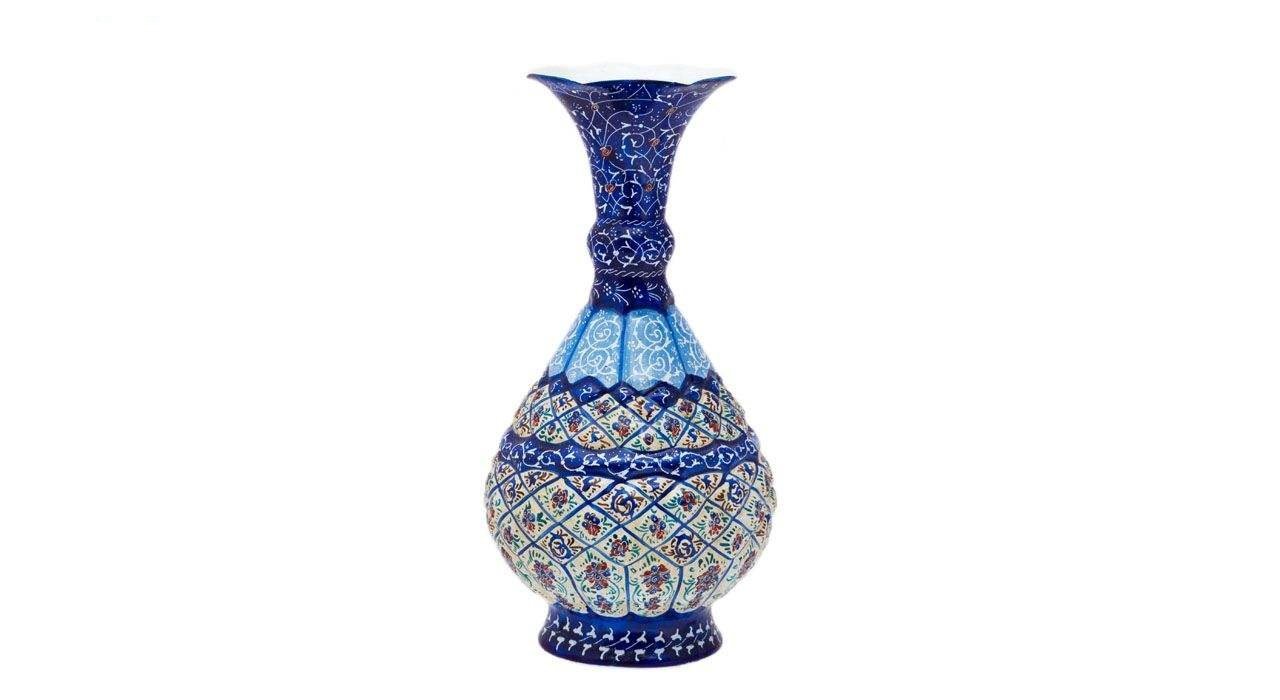 Iranian Enamel Handicraft Pot Model 102-12-351,persian enamel,enamel of plate,persian enamel shop,art dishes,art plates