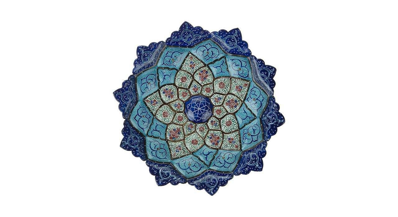 Iranian Enamel Handicraft Dish Model 46,traditional art,persian traditonal art,iranian traditional art,shopping iranian handicrafts