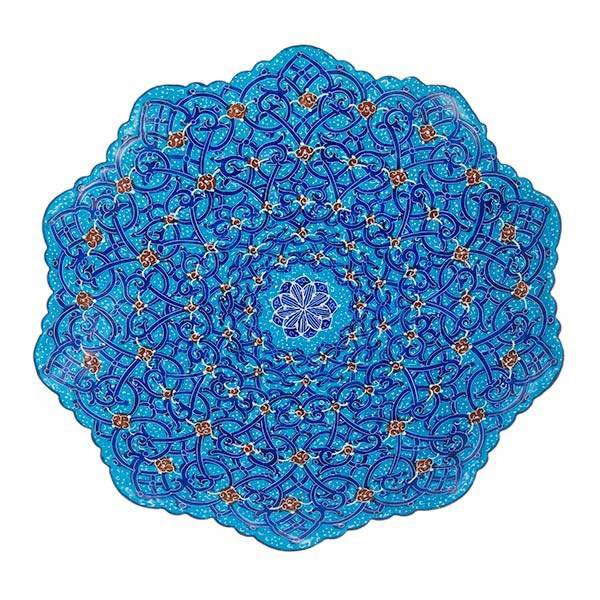 Persian Enamel Handicraft Dish,persian enamel,blue enamel,dish enamel