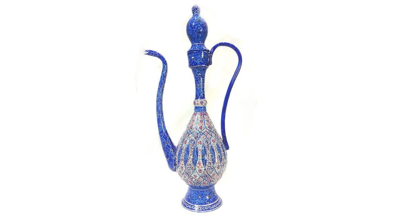 Iranian Enamel Handicraft Pitcher 34 CM Height,persian enamel shop,art dishes,art plates,persian pots