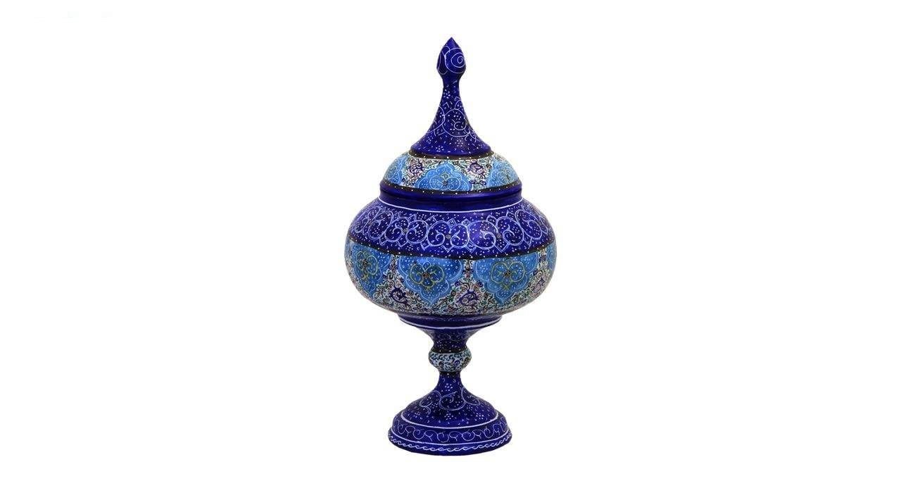 Persian Enamel Handicraft Container Model 10146-5,iran enamel,traditional art,persian traditonal art