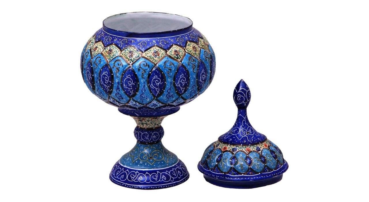 Enamel Handicraft Copper Container Model 10146-22,contact sellers enamel,enamel,blue enamel, संपर्क विक्रेताओं तामचीनी, तामचीनी, नीले तामचीनी
