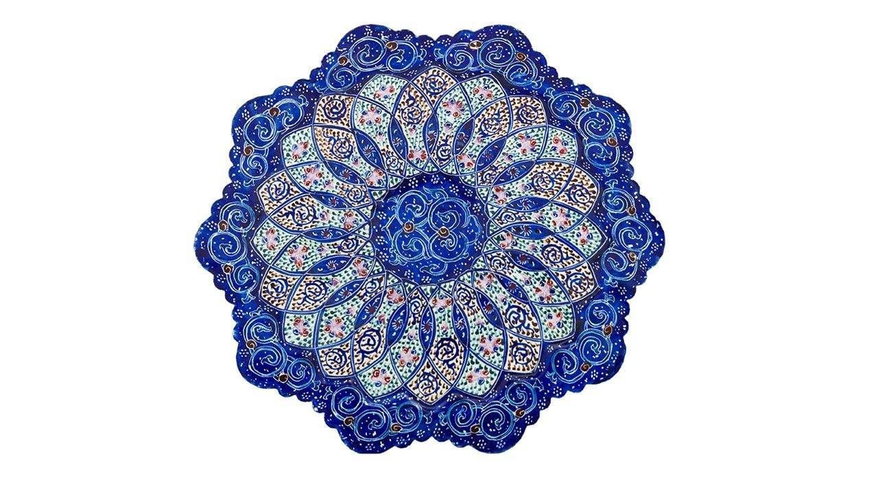 Enamel Handicraft Copper Dish Model 102-15-397-16,handicraft enamel,blue enamel,handicrafts