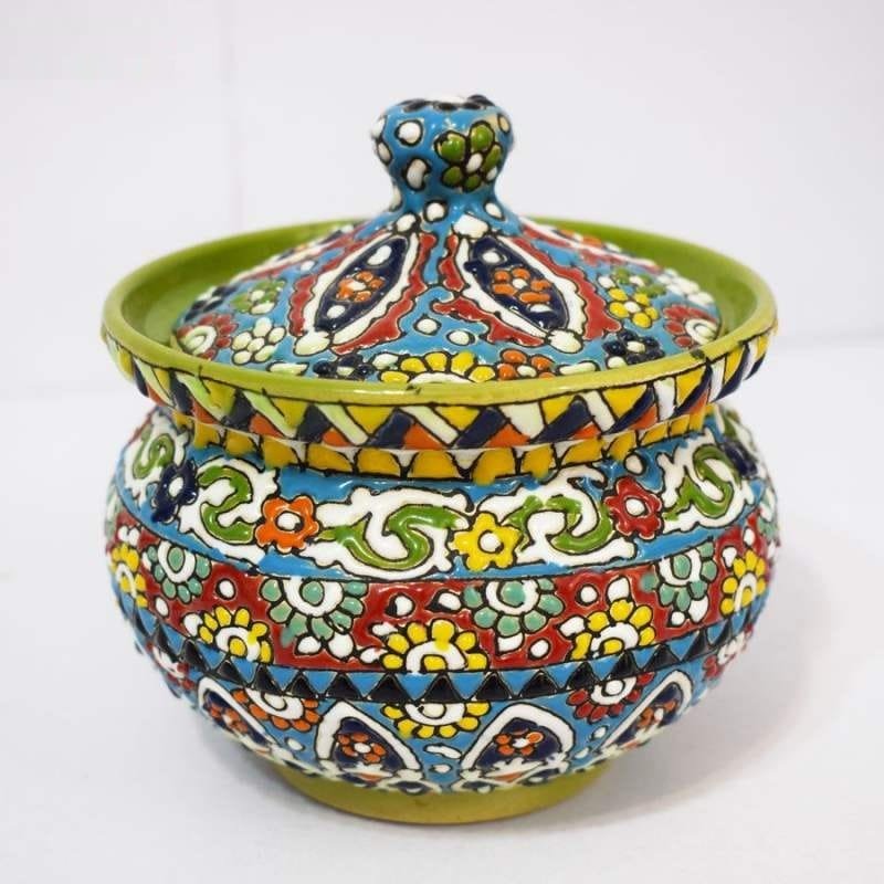 Iranian Enamel Handicraft Pottery Container Aseman Design,persian pots,enamel handicrafts,enamel,buy enamel pots