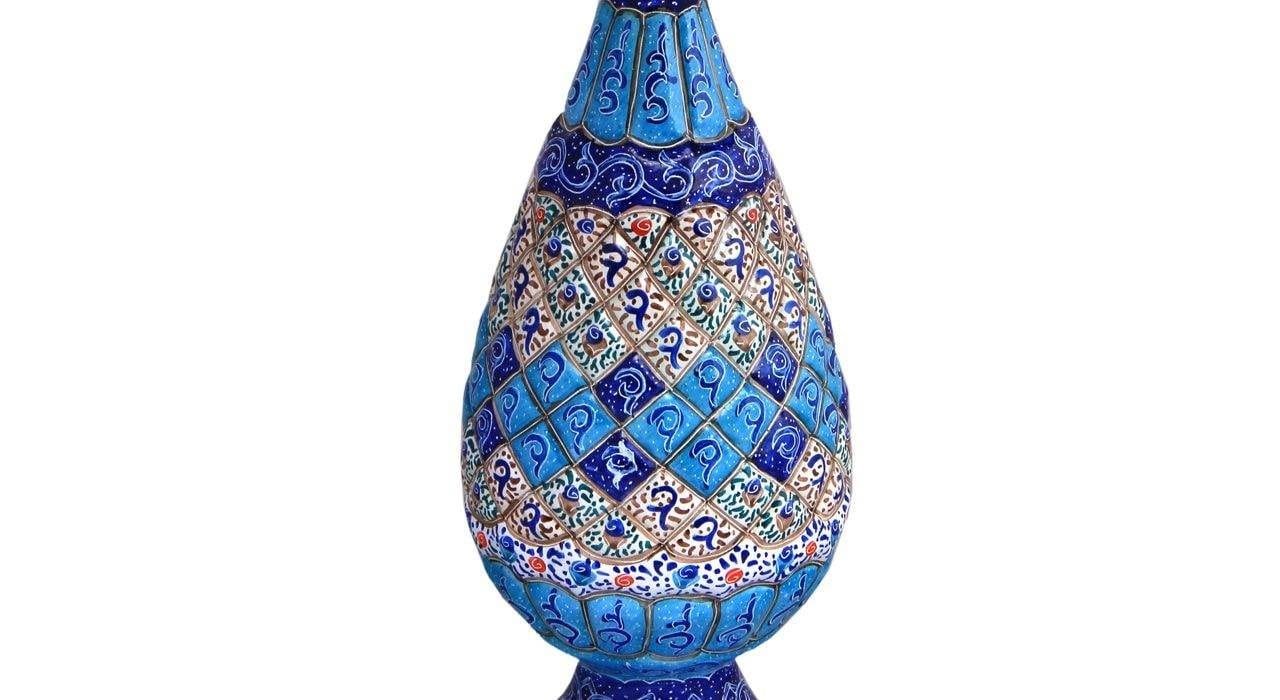 Enamel Handicraft Copper Pot Model 10066-3,blue enamel,handicrafts,handicrafts dishes,dish handicraft