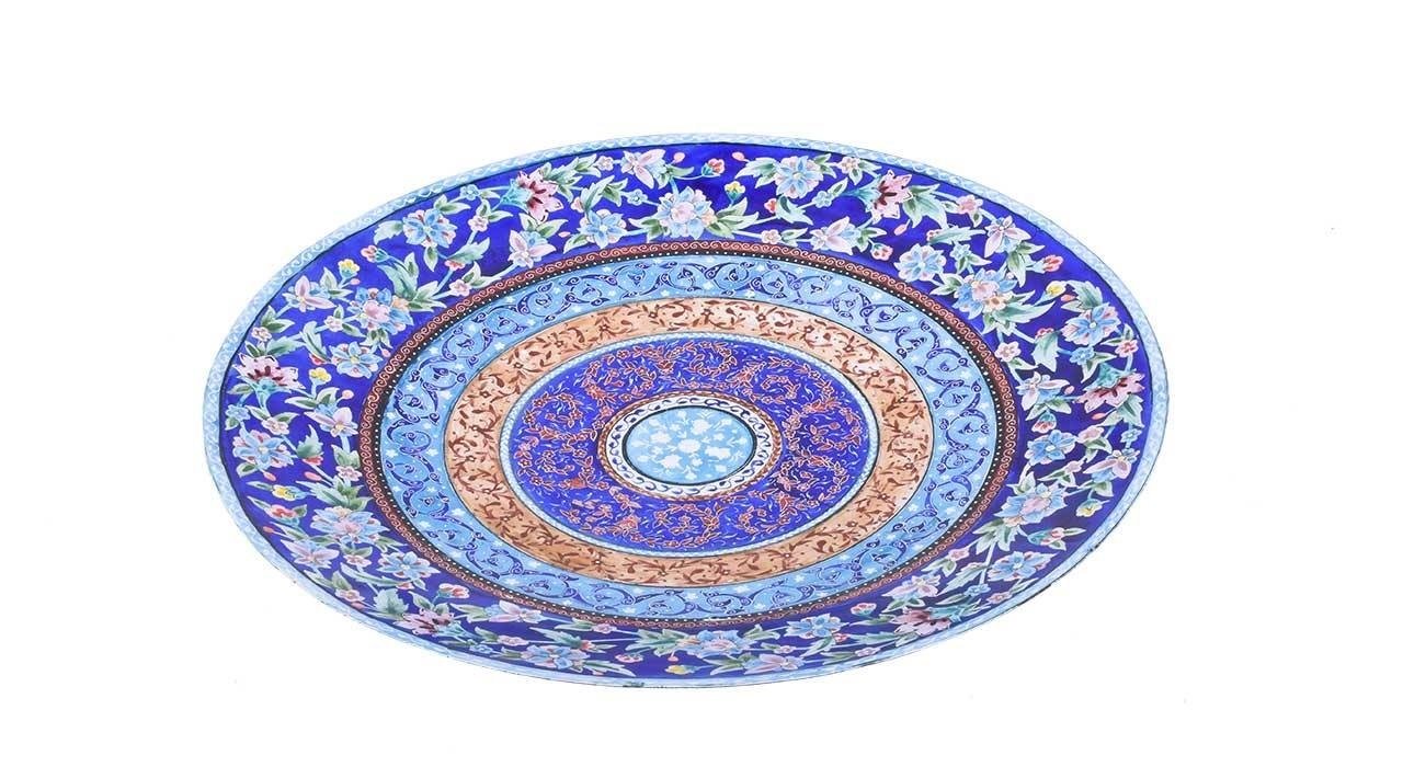 Enamel Handicraft Copper Dish Bagh Behesht Design,hand plate,but handicrafts,buy enamel dish, handplatta, men hantverk, köp emaljrätt