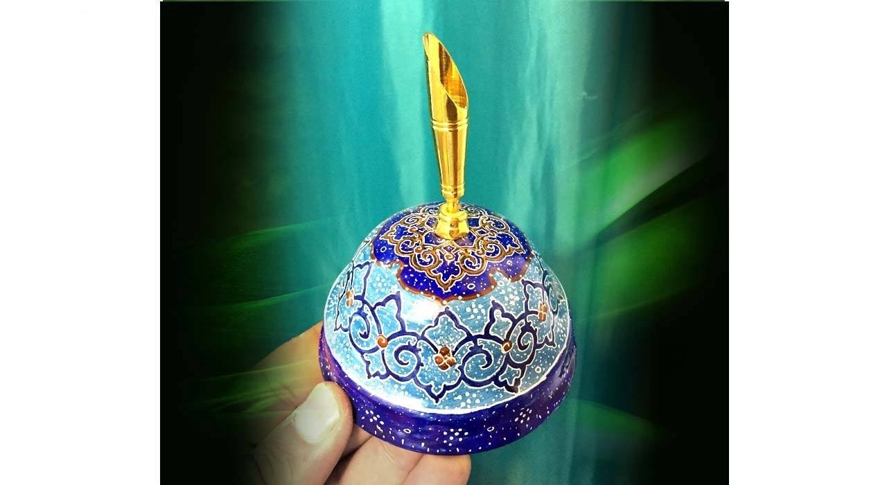 Enamel Handicraft Copper Pencil Holder Gonbad Kaboud Design,handicrafts dishes,dish handicraft,handicraft pots,handicrafts plates