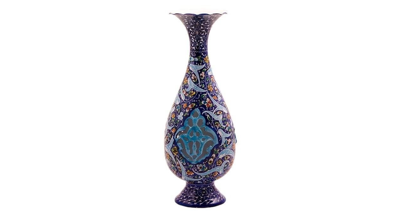 Iranian Enamel Handicraft Pot Sarahi 102-12-137 Design,persian traditonal art,iranian traditional art,shopping iranian handicrafts
