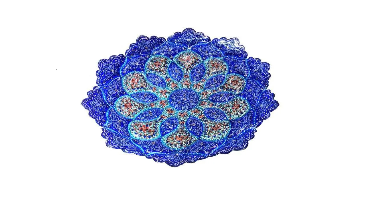 Enamel Handicraft Copper Dish Gol Design,handmade plate,handmade pots,handmade jars,handmade enamel