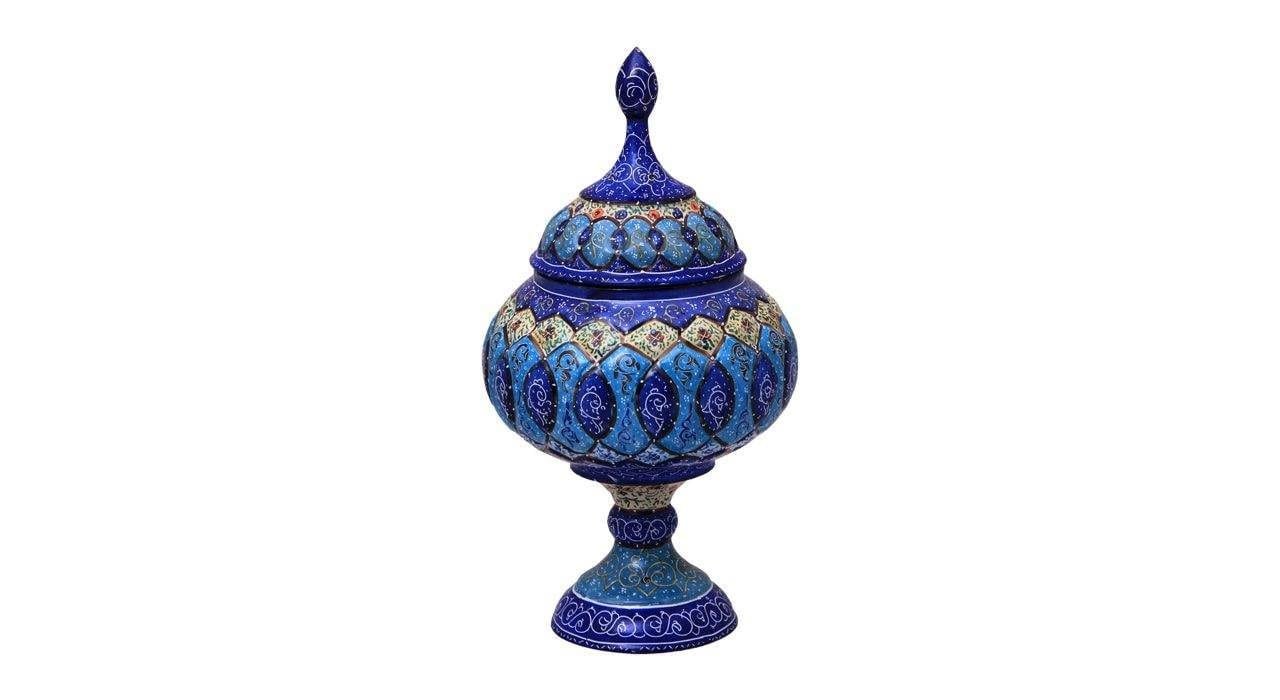 Enamel Handicraft Copper Container Model 10146-22,contact sellers enamel,enamel,blue enamel, संपर्क विक्रेताओं तामचीनी, तामचीनी, नीले तामचीनी