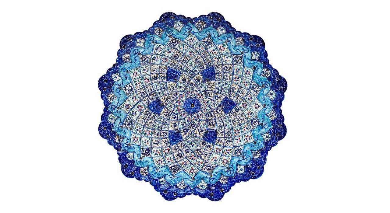 Enamel Handicraft Copper Dish Model 102-15-416-25,buy blue enamel,buy traditional enamel,buy dishes