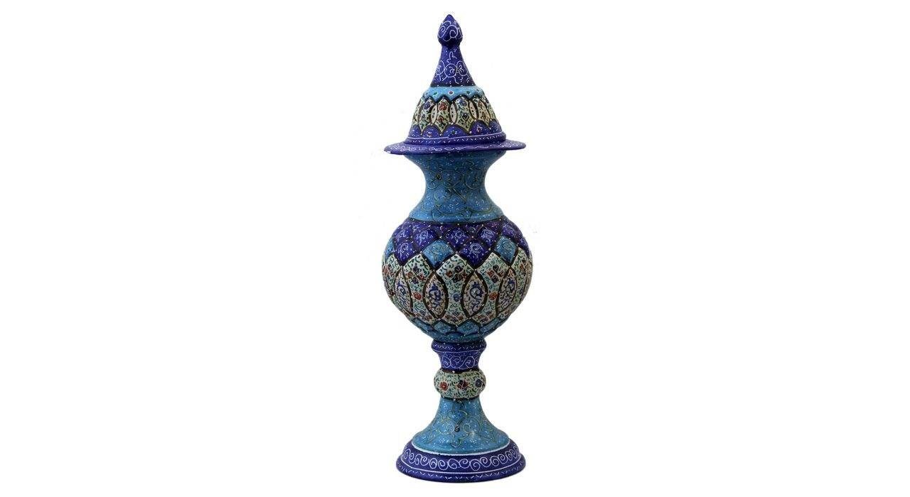 Enamel Handicraft Copper Pitcher Model 10169-6,blue enamel,handicrafts,handicrafts dishes,dish handicraft,handicraft pots