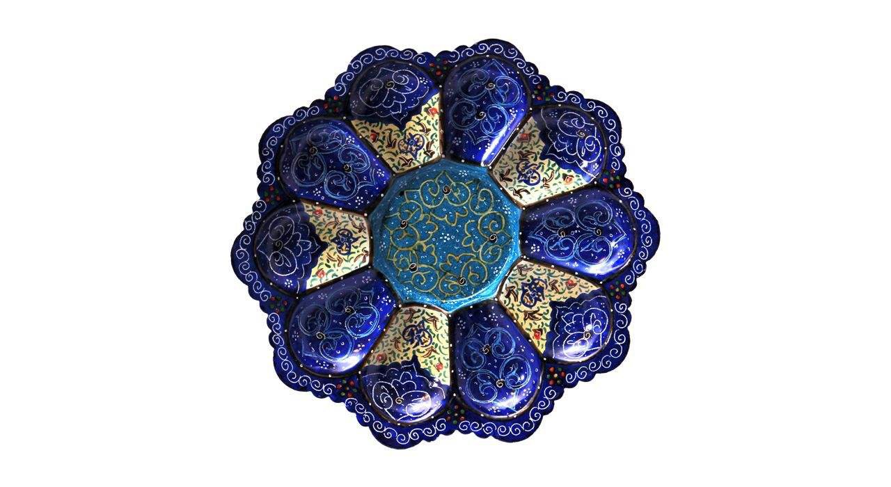 Iranian Enamel Handicraft Bowl And Dish Collection Model 10079-4,porcelain enamel price,porcelain enamel shop,enamel dishes,persian enamel
