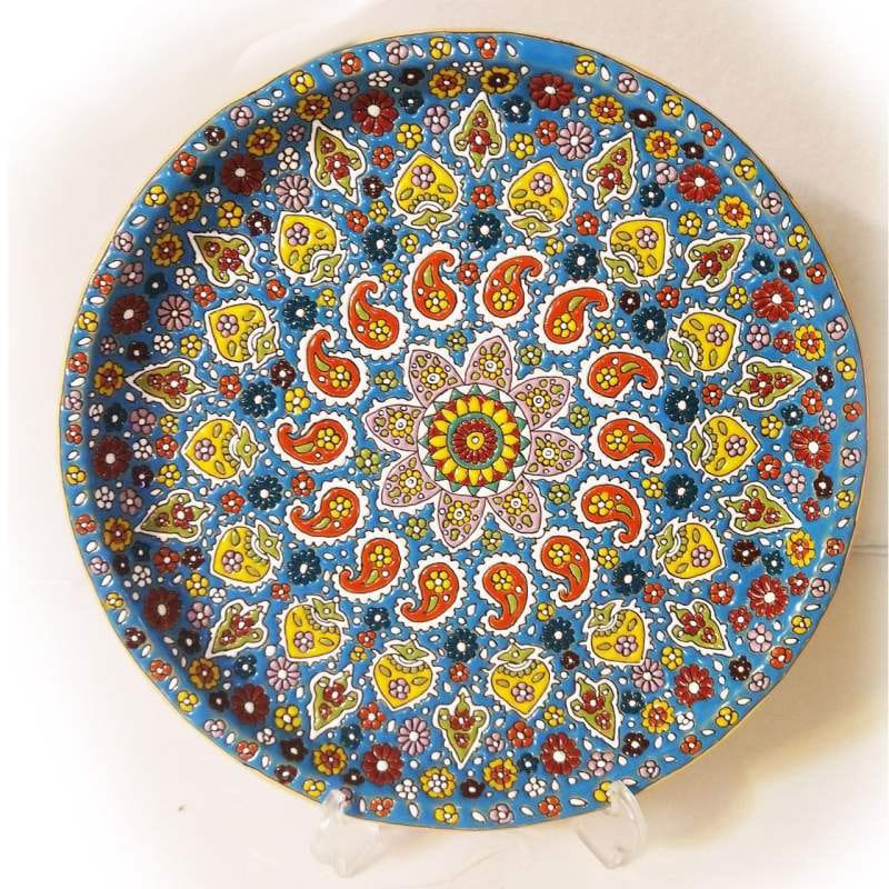 Iranian Enamel Handicraft Dish Model M213B,dish enamel,enamel plate,plate of enamel,persian enamel