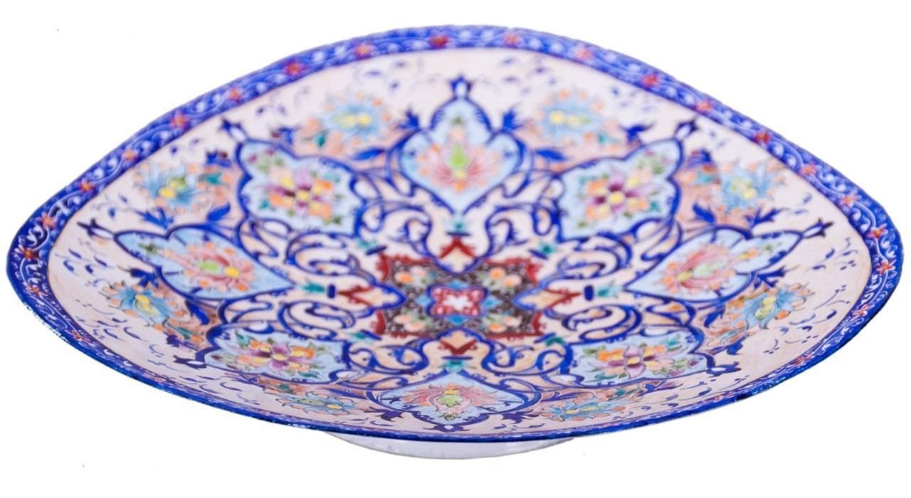 Iranian Enamel Handicraft Dish Toranj 2 Design,enamel plate,plate of enamel,persian enamel